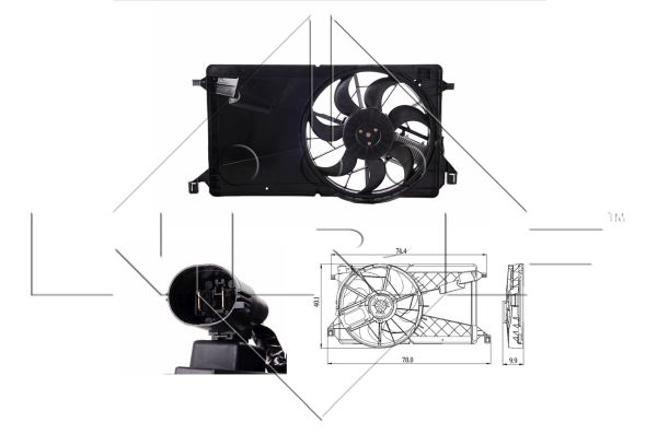 Ventola, Raffreddamento motore - 47291 NRF