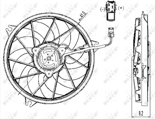 Fan, radiator - 47323 NRF