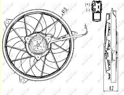 Fan, radiator - 47324 NRF