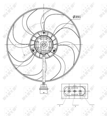 Fan, radiator - 47375 NRF
