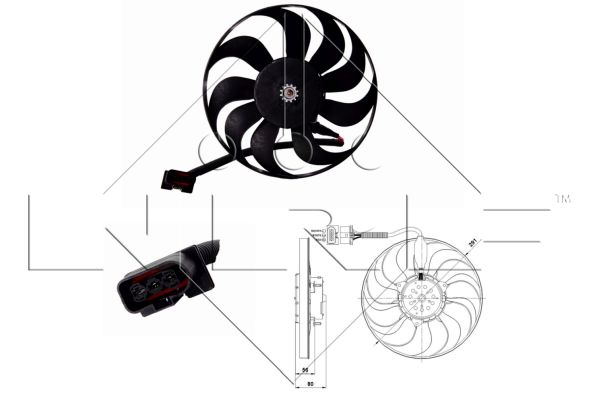 Fan, radiator - 47392 NRF