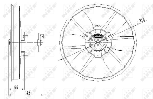 Fan, radiator - 47402 NRF
