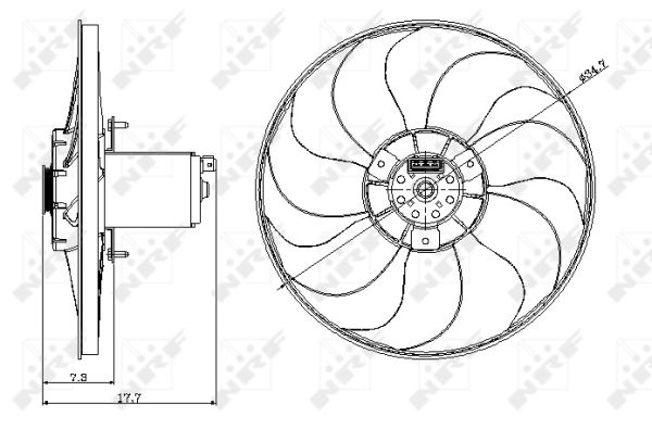 Fan, radiator - 47404 NRF