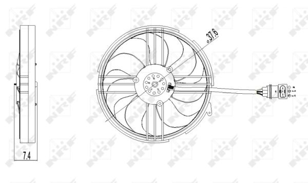 Fan, radiator - 47409 NRF