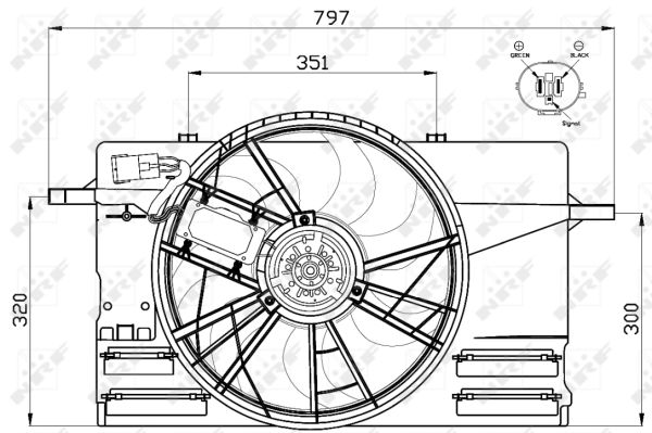 Fan, radiator - 47412 NRF