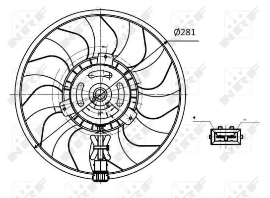 Fan, radiator - 47418 NRF