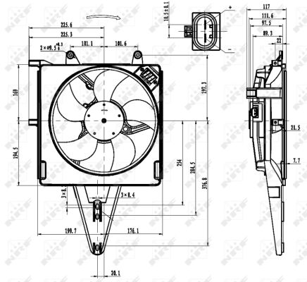 Ventola, Raffreddamento motore - 47431 NRF