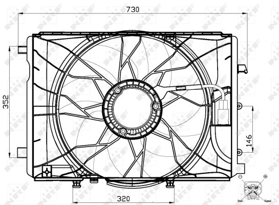 Fan, radiator - 47443 NRF