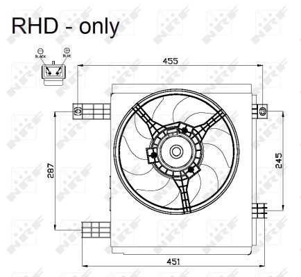 Fan, radiator - 47447 NRF