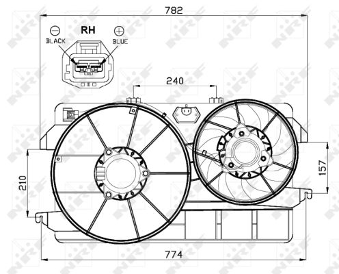 Fan, radiator - 47451 NRF