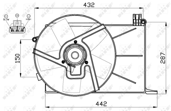 Fan, radiator - 47459 NRF