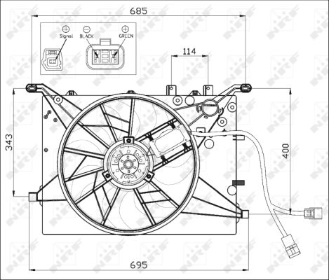 Fan, radiator - 47460 NRF