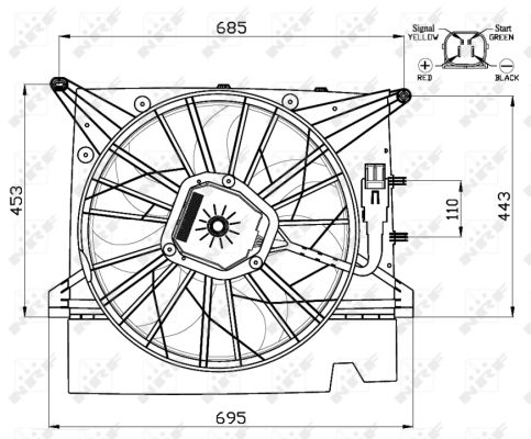 Fan, radiator - 47462 NRF