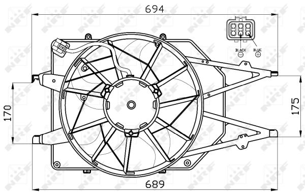 Fan, radiator - 47465 NRF