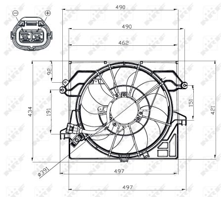 Fan, radiator - 47482 NRF
