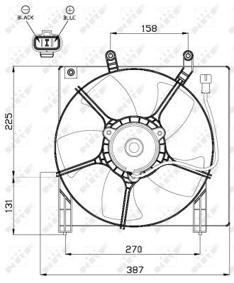 Fan, radiator - 47487 NRF