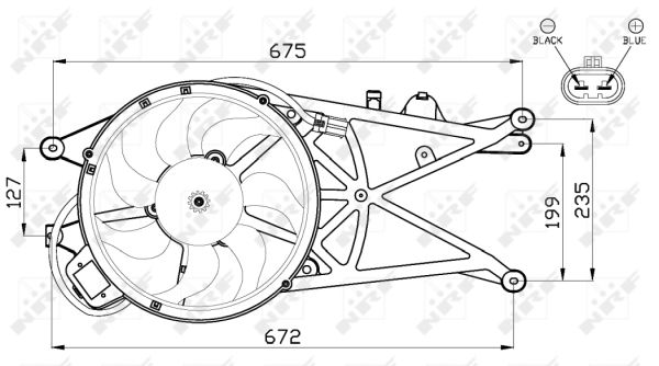Fan, radiator - 47489 NRF