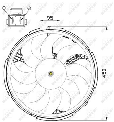 Fan, radiator - 47506 NRF