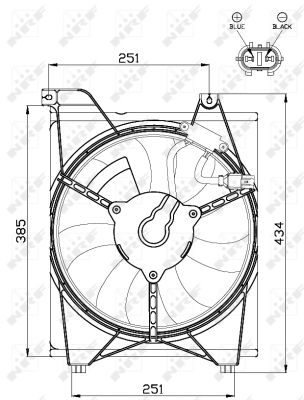 Fan, radiator - 47515 NRF