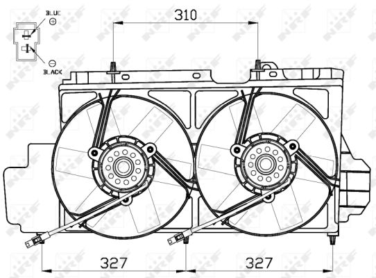 Fan, radiator - 47538 NRF