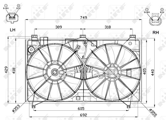 Ventola, Raffreddamento motore - 47566 NRF
