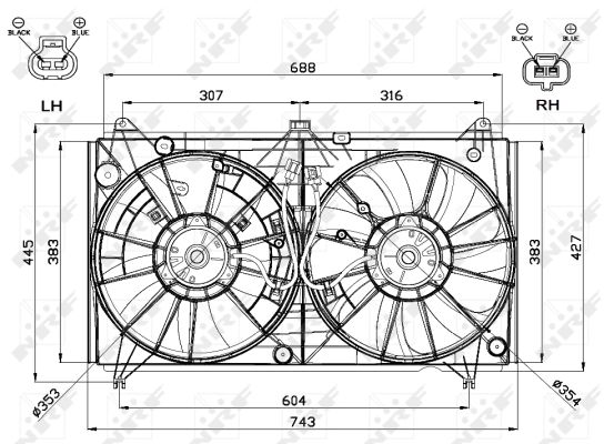 Ventola, Raffreddamento motore - 47567 NRF