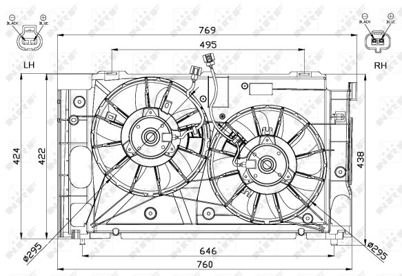 Ventola, Raffreddamento motore - 47568 NRF
