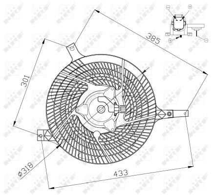 ventiliatorius, radiatoriaus - 47572 NRF