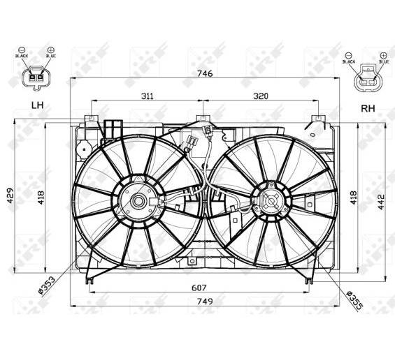 Fan, radiator - 47580 NRF