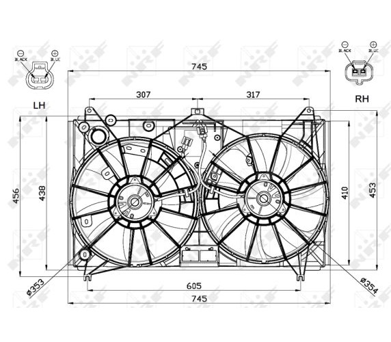 Fan, radiator - 47581 NRF