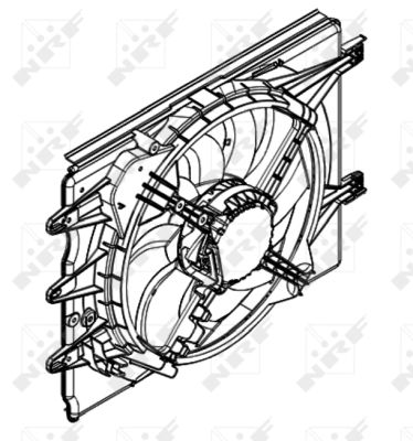 Ventola, Raffreddamento motore - 47596 NRF