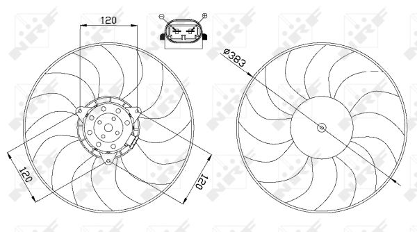 Fan, radiator - 47666 NRF