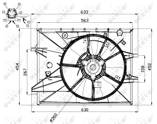 Fan, radiator - 47671 NRF