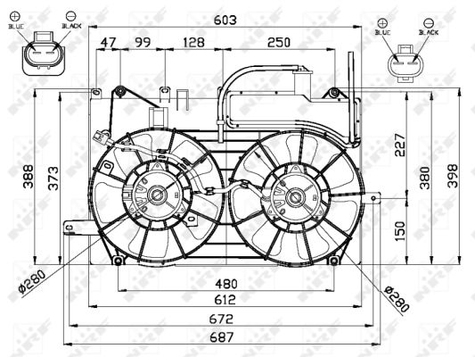 Fan, radiator - 47673 NRF