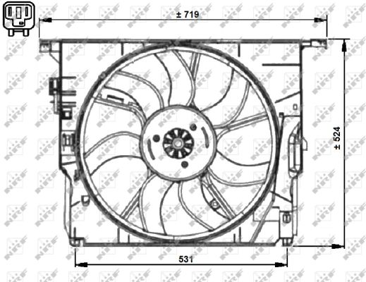 Fan, radiator - 47727 NRF