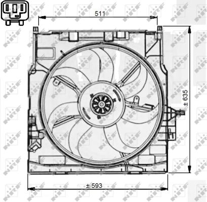 Fan, radiator - 47733 NRF