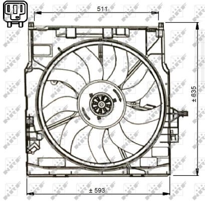 Fan, radiator - 47734 NRF