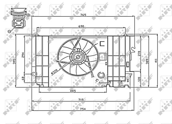 Fan, radiator - 47740 NRF
