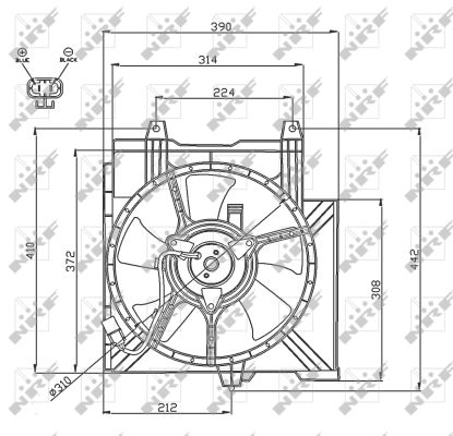 Ventola, Raffreddamento motore - 47742 NRF