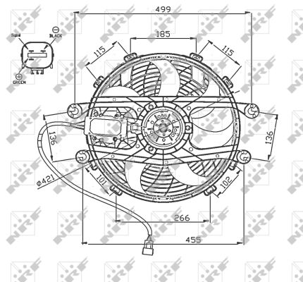 Ventola, Raffreddamento motore - 47747 NRF