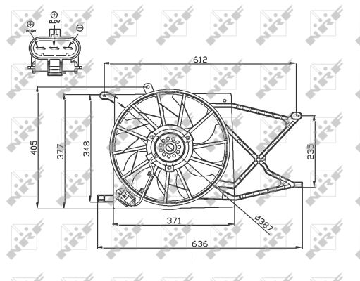 Ventola, Raffreddamento motore - 47749 NRF