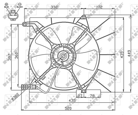 Ventola, Raffreddamento motore - 47751 NRF