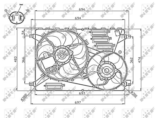Ventola, Raffreddamento motore - 47754 NRF