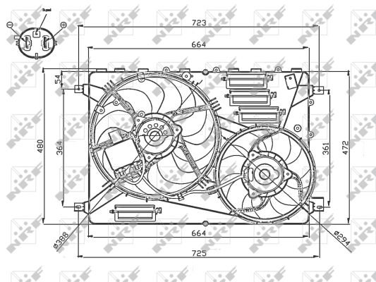 Ventola, Raffreddamento motore - 47755 NRF