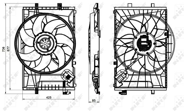 Fan, radiator - 47846 NRF