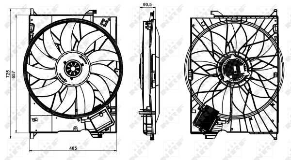Fan, radiator - 47852 NRF