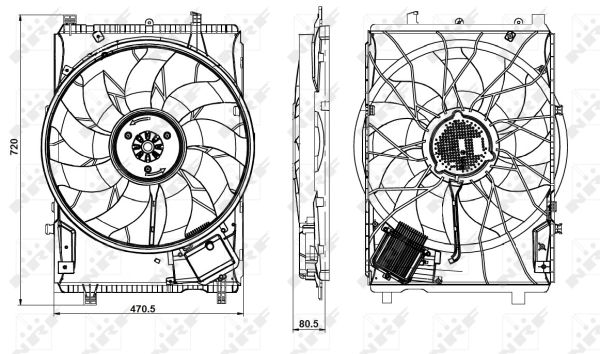Fan, radiator - 47853 NRF