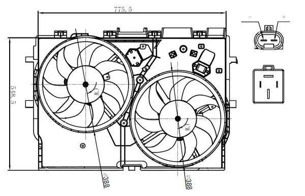 Fan, radiator - 47866 NRF