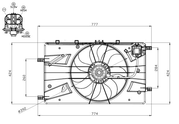 Fan, radiator - 47878 NRF