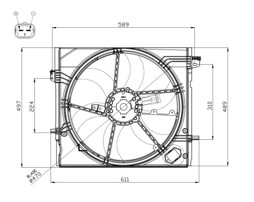 Fan, radiator - 47897 NRF